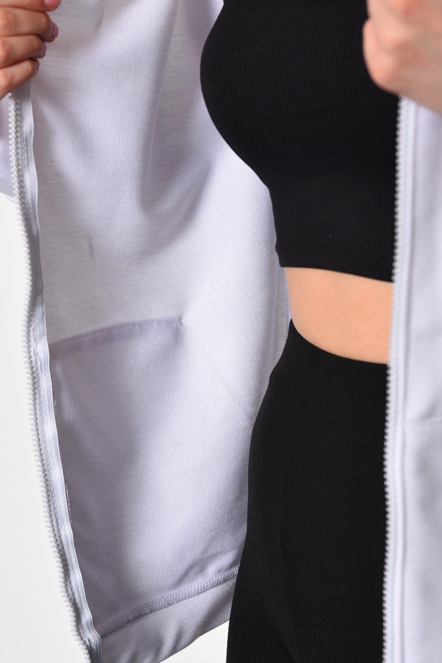 Кофта спортивна жіноча на блискавці S-L Білий (172756) - фото 4