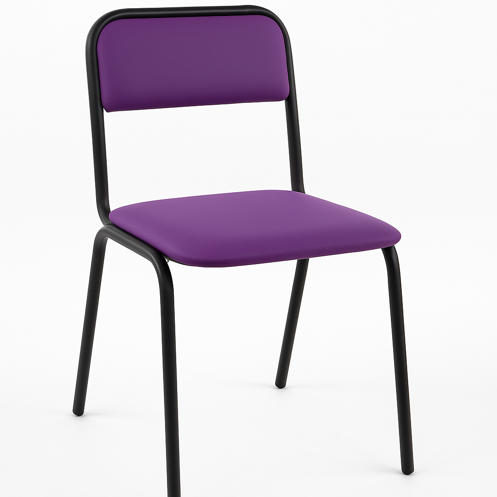 Офісний стілець Visitor тканина для зони очікування 45х47х81 см Фіолетовий (28374739)