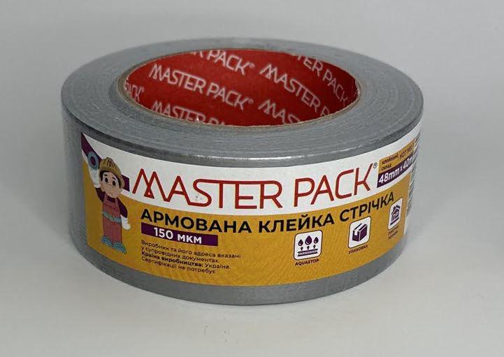 Лента армированная клейкая Master Pack 48 мм 40 м Серый - фото 1