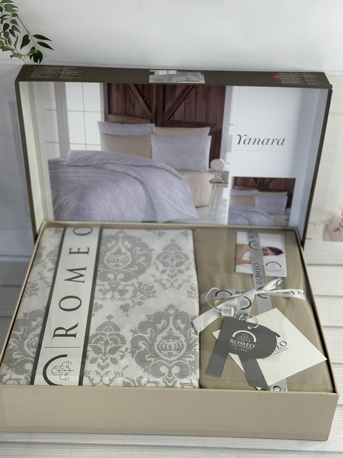 Комплект постільної білизни Romeo home Yanara Вензель поплін Євро Бежевий (2674364367) - фото 3 Комплект постільної білизни Romeo home Yanara Вензель поплін Євро Бежевий (2674364367) - фото 3