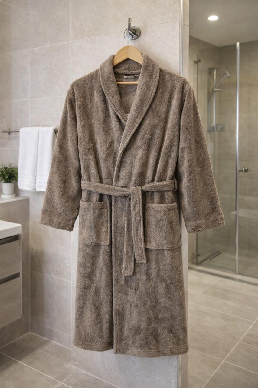 Халат унісекс махровий ХL Коричневий (1124А)