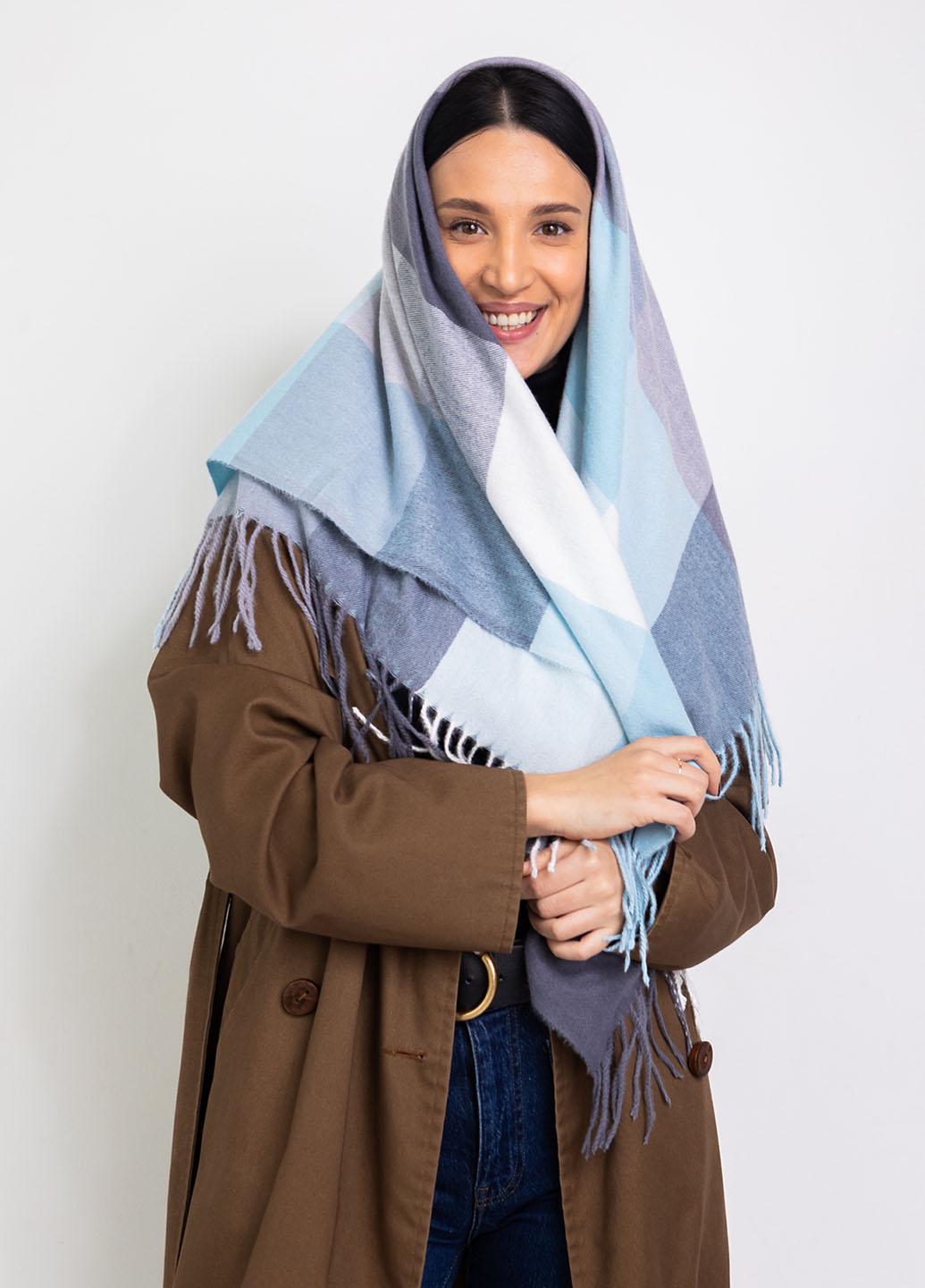 Платок теплый Клетка 100х100 см (С10039-12)