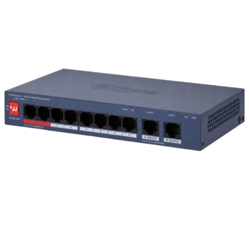 Коммутатор Dahua DH-CS4010-8ET2GT-110 управляемый настольный 8 портов 6-115 Вт PoE (35896580)