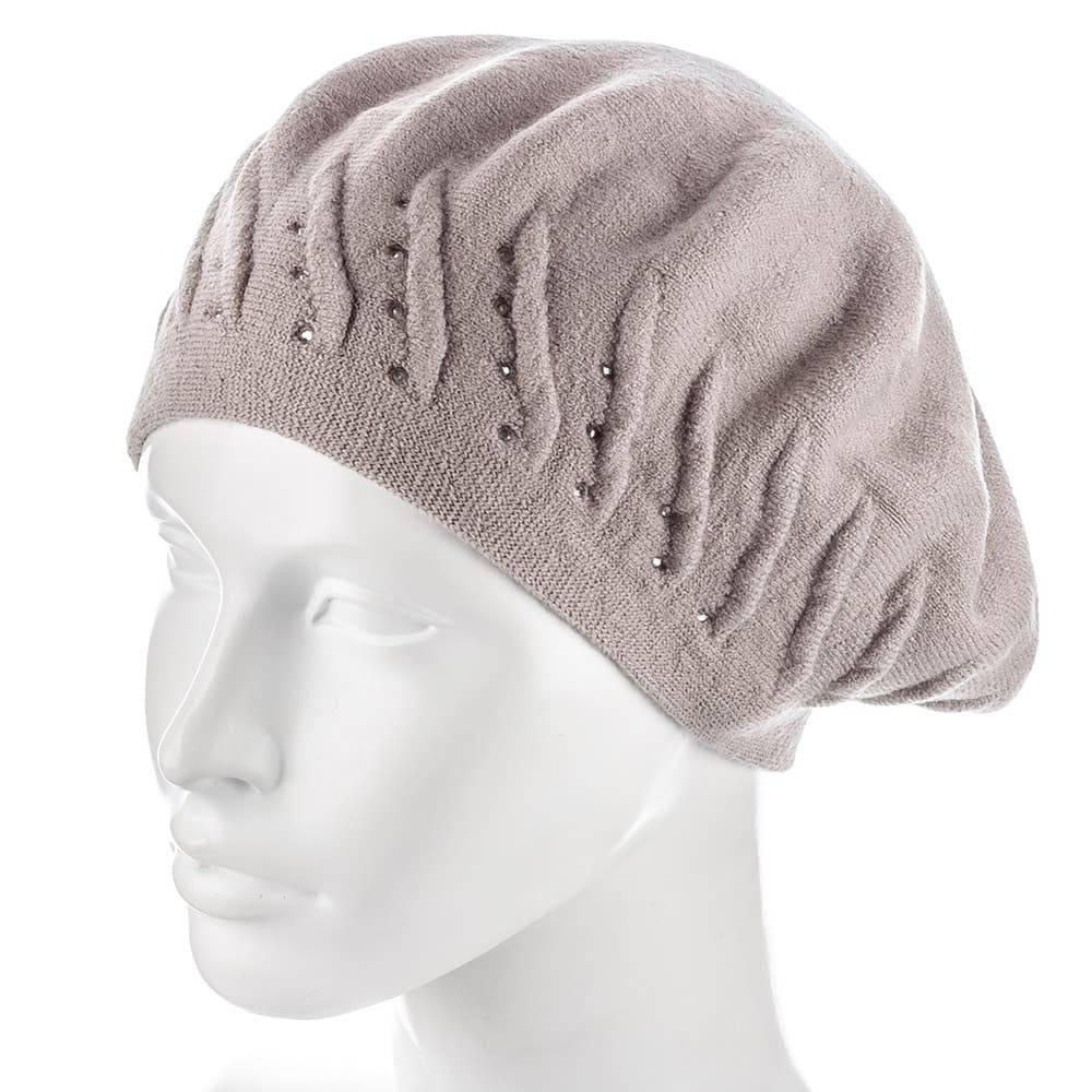 Берет женский Zolly ZH198 двойной тонкой вязки Лен