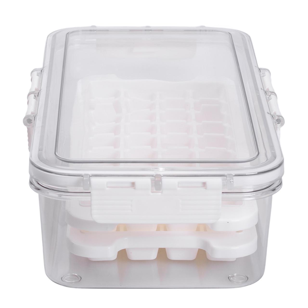 Контейнер для заморозки льоду з кришкою пластиковий 30,5х16х7,5 см Бежевий - фото 9 Контейнер для заморозки льоду з кришкою пластиковий 30,5х16х7,5 см Бежевий - фото 9