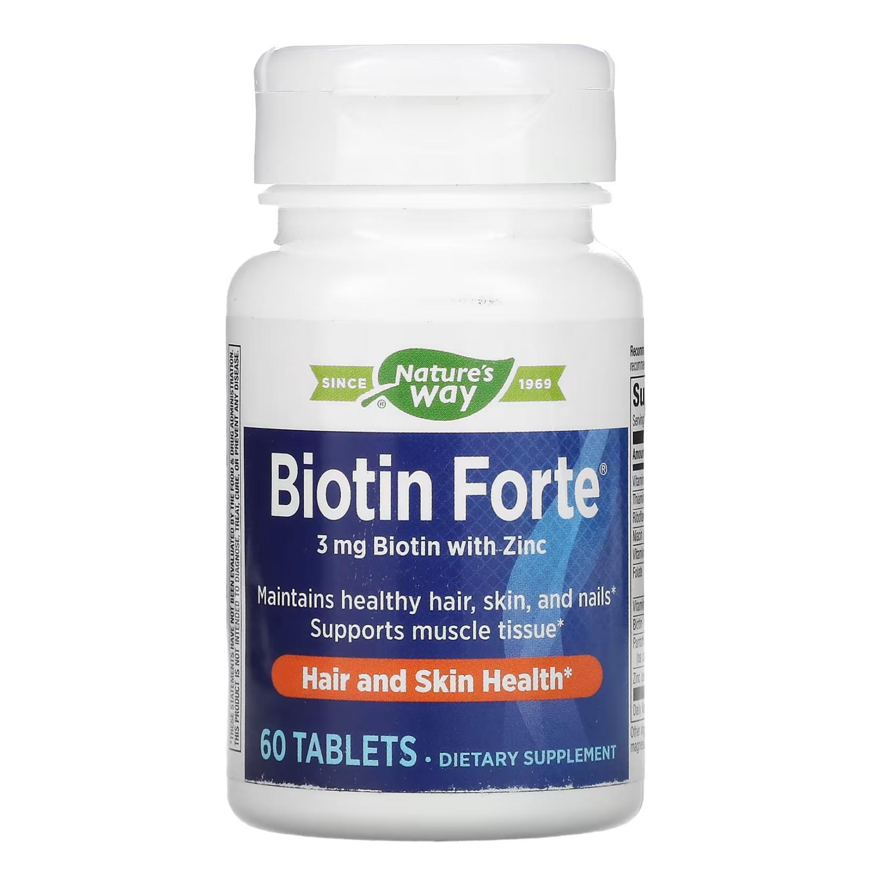 Натуральная добавка Biotin Forte 3 mg 60 tabs (2022-10-1066)