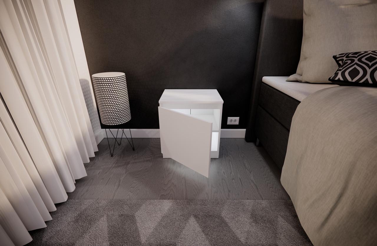 Тумба приліжкова MEBEX 50х40х54,5 см Білий (VS2D500WH) - фото 5