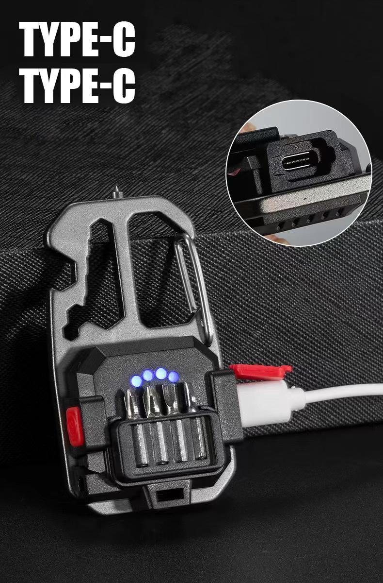 Фонарь-брелок аккумуляторный Rechargeable Keychain LED Mini COB USB с карабином - фото 8