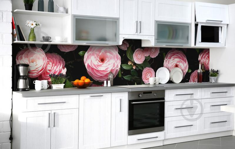 Скинали на кухню Zatarga «Идеальные лепестки» 600х2500 мм виниловая 3Д наклейка кухонный фартук самоклеящаяся