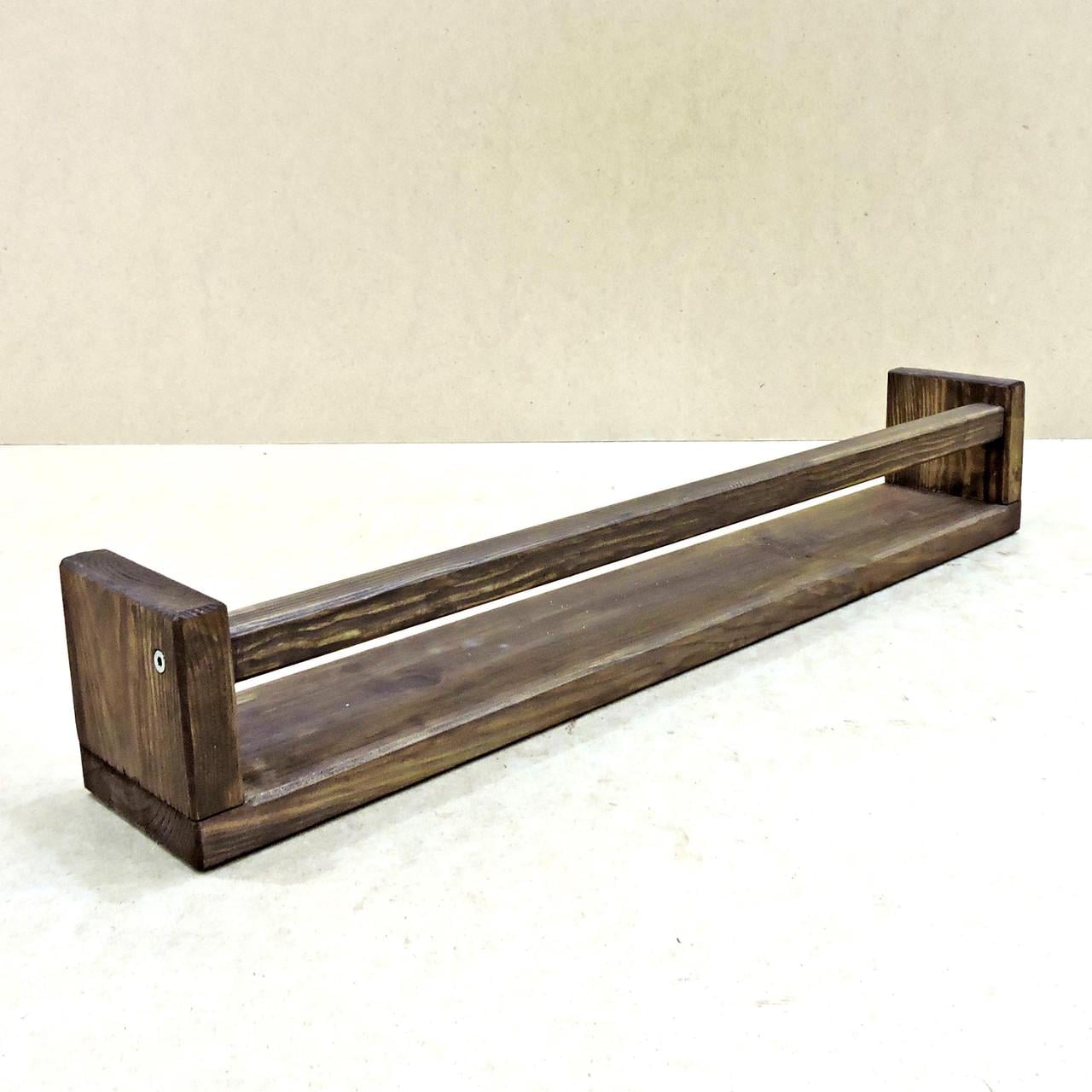 Полка настенная из дерева Кингкей 60 см Мокко (НСП-601010)