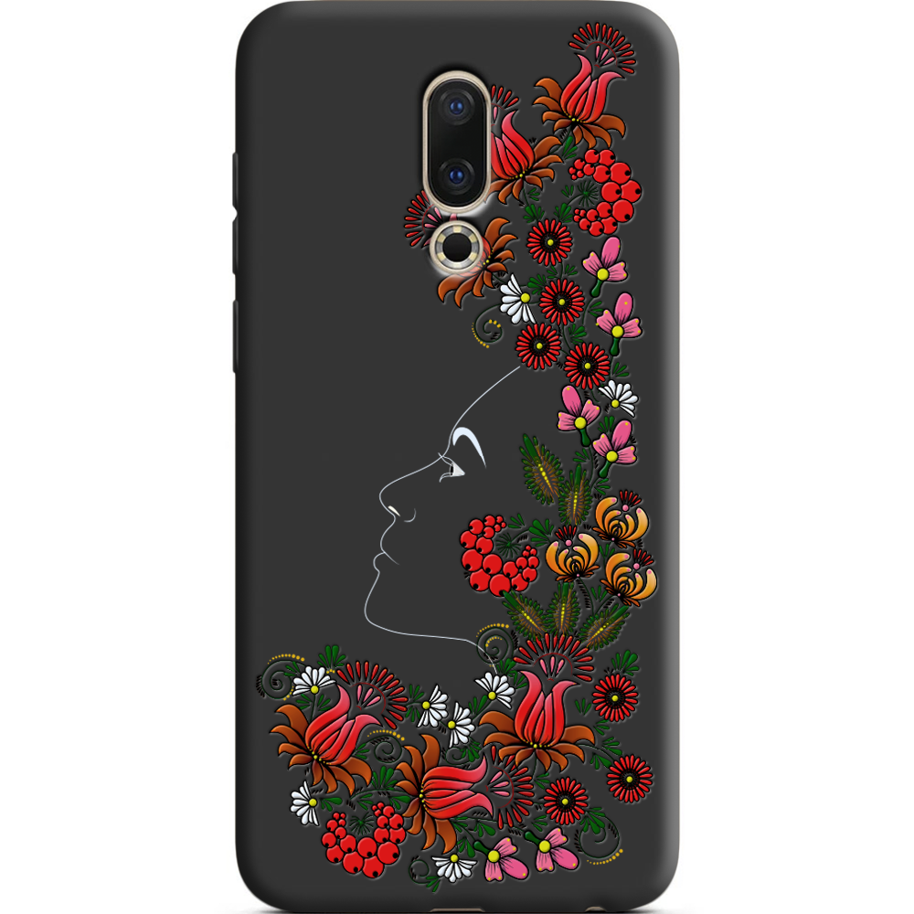 Чехол BoxFace Meizu 16 / 16X 3D Ukrainian Muse Черный силикон (35176-bk64-38941)