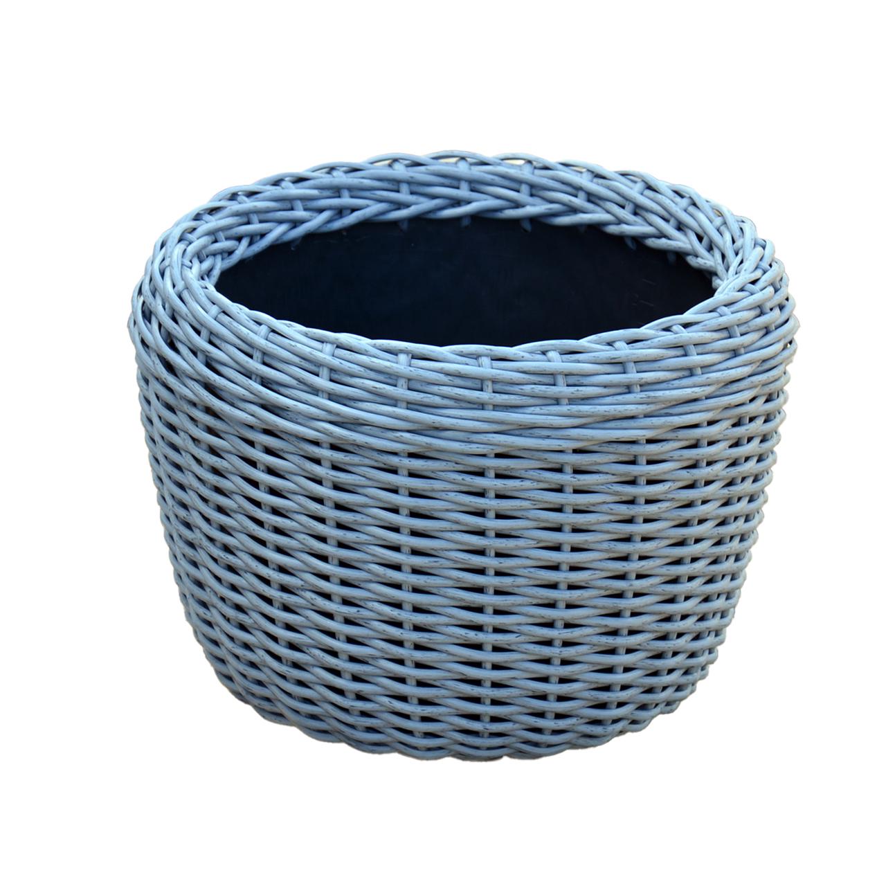 Кашпо для рослин з штучного ротангу 16 л Сірий (11717415) - фото 1 Кашпо для рослин з штучного ротангу 16 л Сірий (11717415) - фото 1