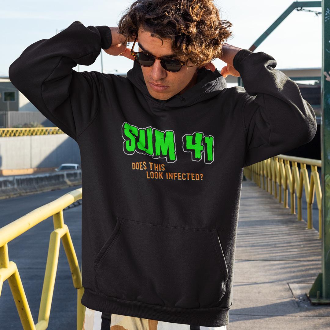 Худи флисовий унисекс Sum 41 Does This Look Infected XS Черный (00000002529)