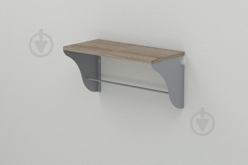 Полка настенная Ferrum-decor Комфи 260x500x240 металл Серый ДСП Сонома Трюфель 16 мм (KOM0019)
