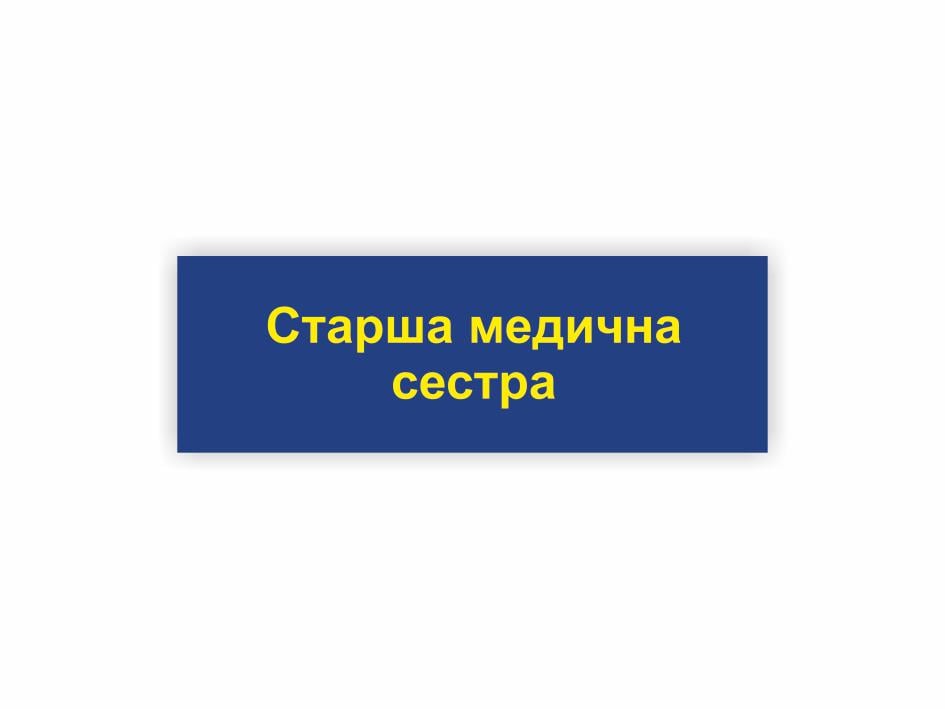 Табличка Vivay "Старша медична сестра" 30x10 см (25312267)