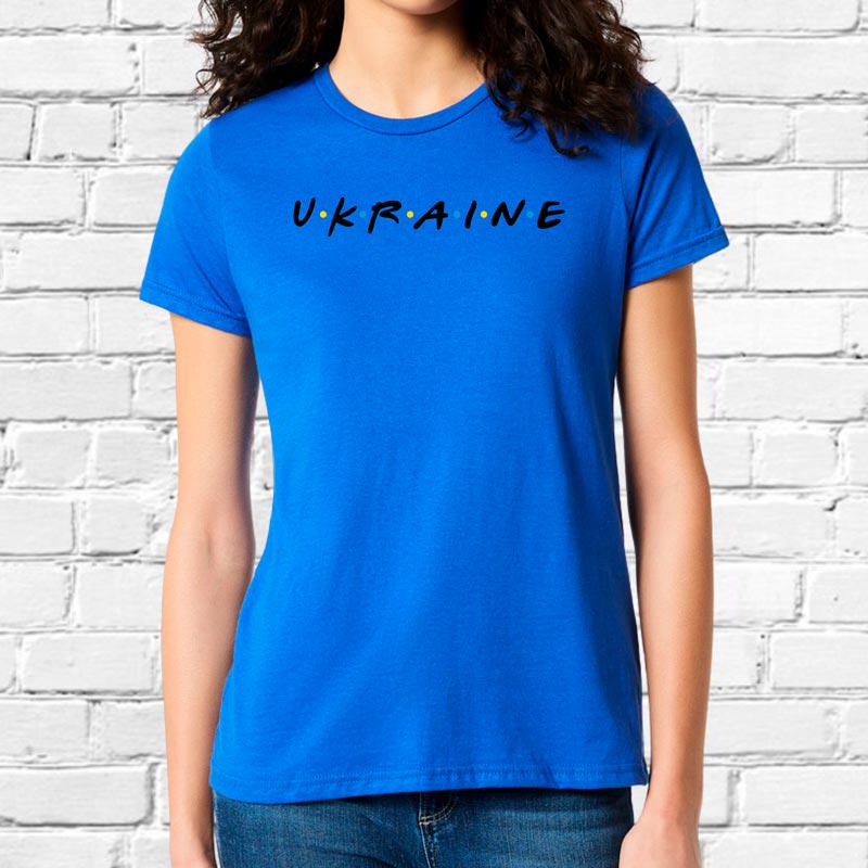 Футболка жіноча з вишивкою Ukraine XL Синій (561938-17-2)
