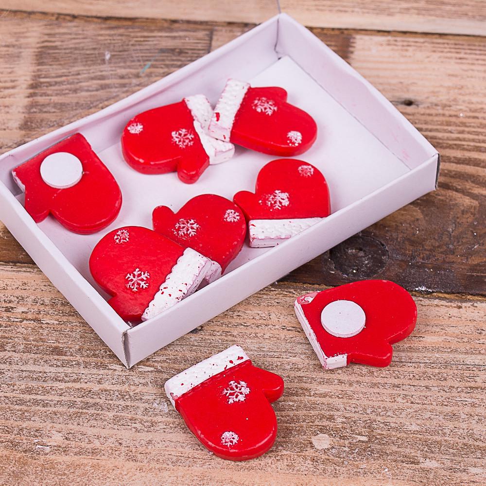 Наклейки керамические Варежки Красный (1508-1)