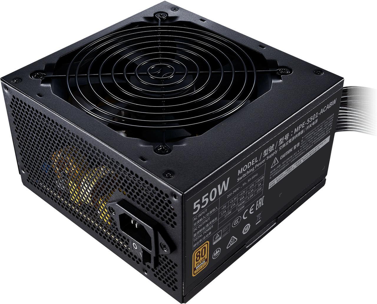 Блок живлення Cooler Master MWE 550 Bronze V2 230V (MPE-5501-ACABW-B) - фото 5 Блок живлення Cooler Master MWE 550 Bronze V2 230V (MPE-5501-ACABW-B) - фото 5