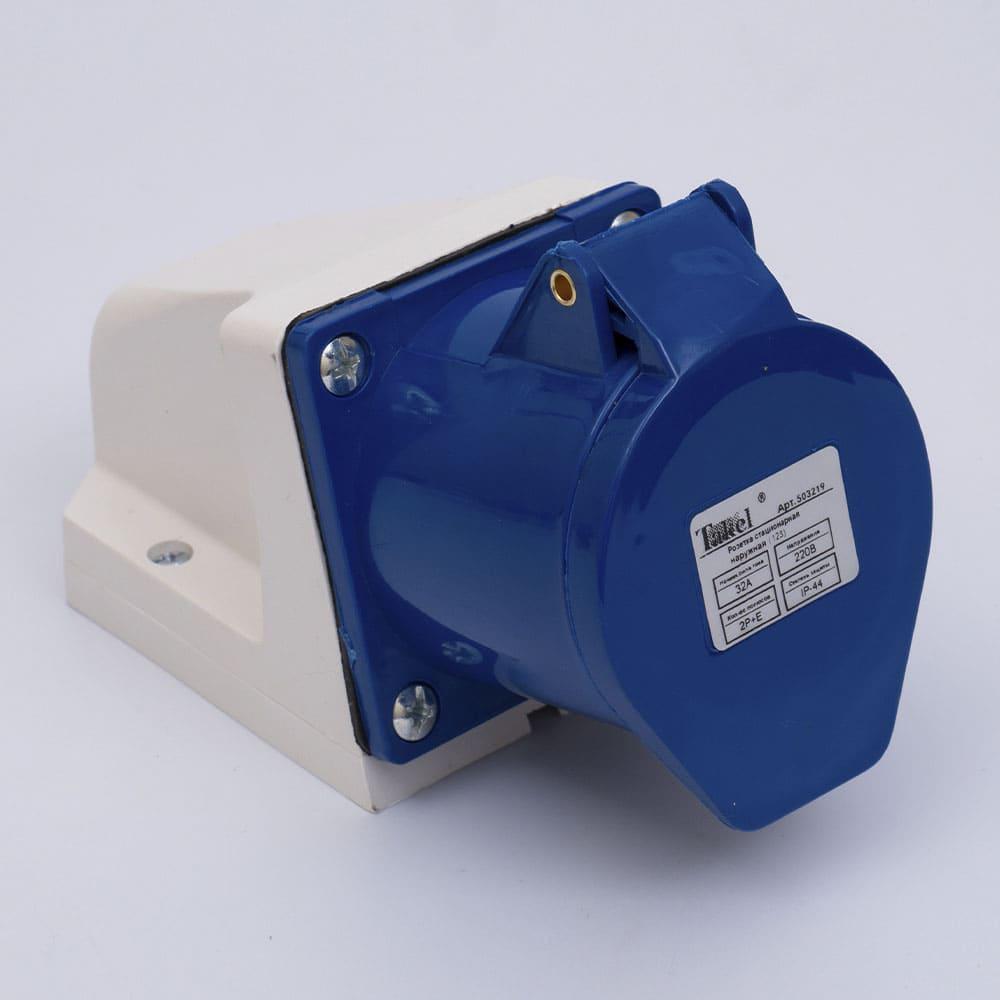 Розетка силовая TAKEL стационарная 123 2P+PE 32A 220V IP44 (29177562) Розетка силовая TAKEL стационарная 123 2P+PE 32A 220V IP44 (29177562)