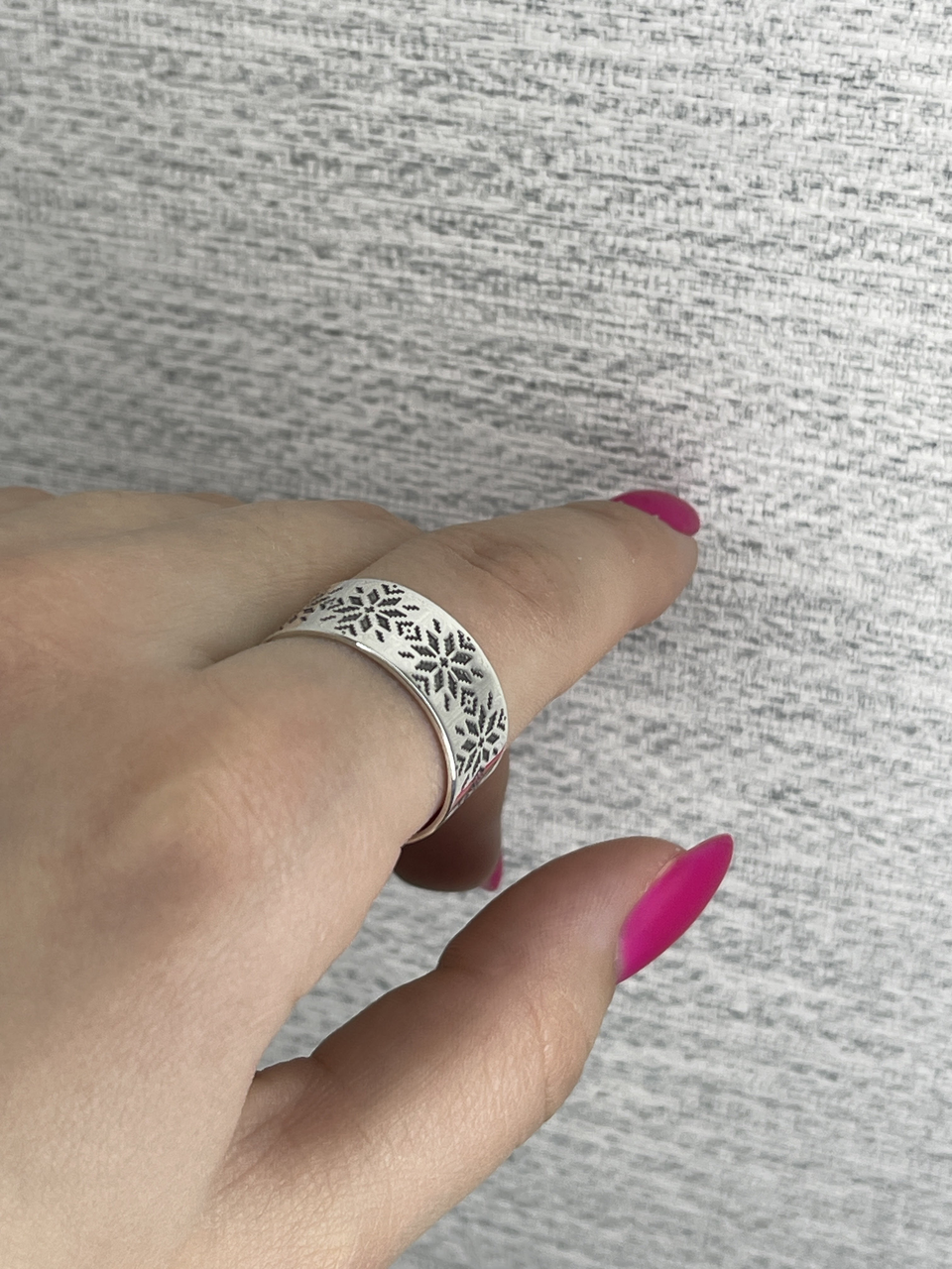 Каблучка-обручка Вишиванка Українська срібло 925° (30823310) - фото 5 Каблучка-обручка Вишиванка Українська срібло 925° (30823310) - фото 5