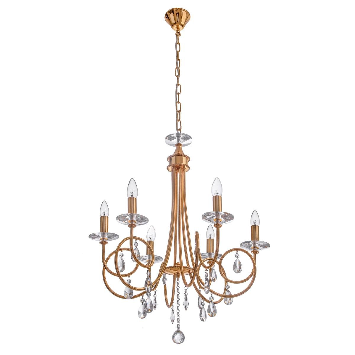 Люстра свічка підвісна Brille BCL-408S/6 кришталева