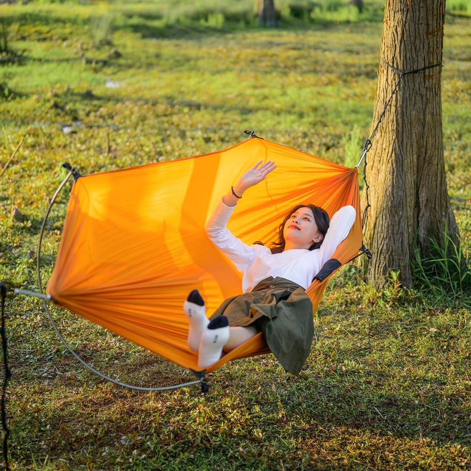 Гамак одномісний Naturehike NH22DC008 270х140 см Помаранчевий (11401227) - фото 3