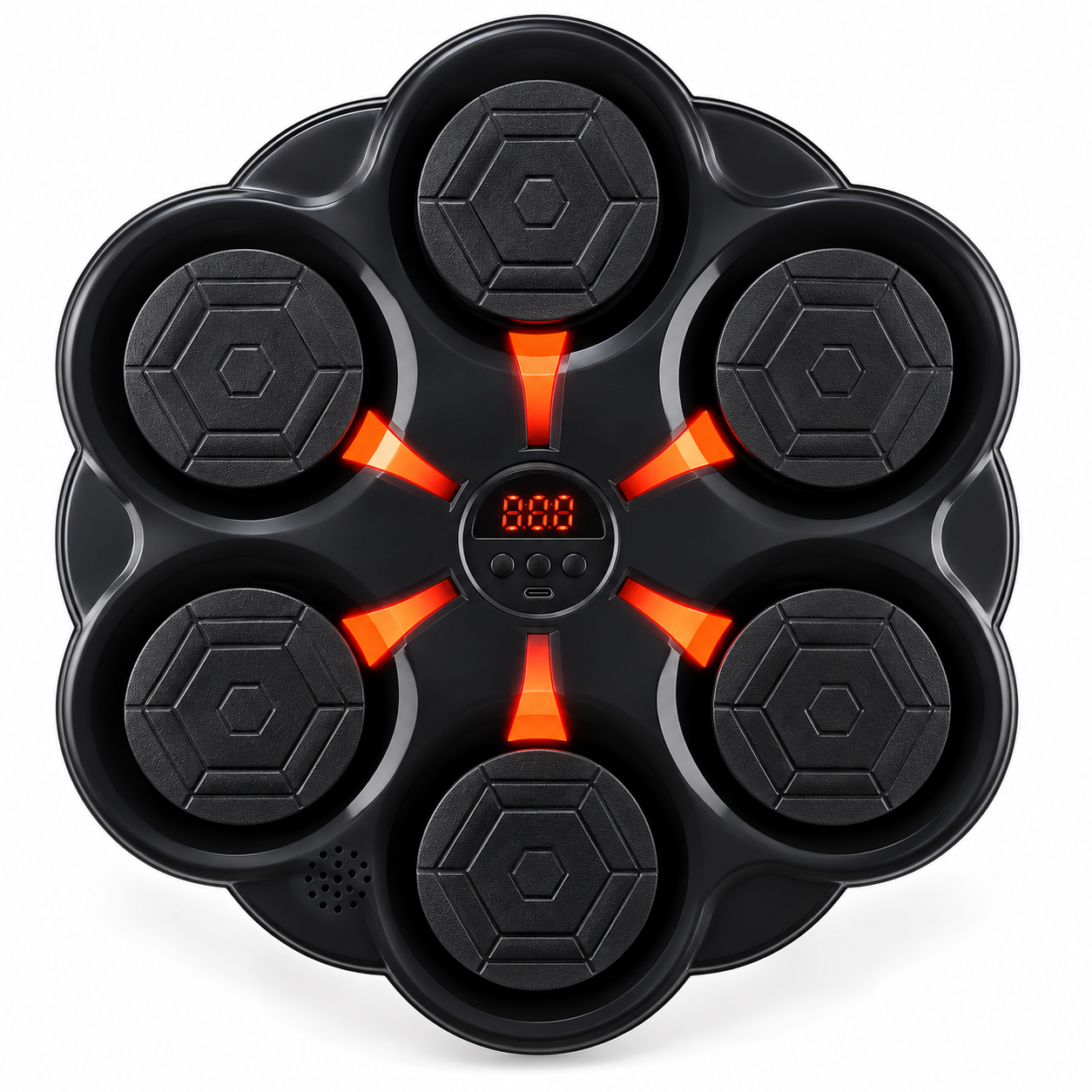Мишень настенная боксерская с Bluetooth на 6 зон с LED-подсветкой