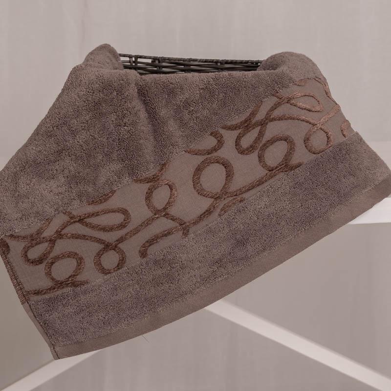 Полотенце Прикосновение лица 100х50 см Темно-коричневый (88345)