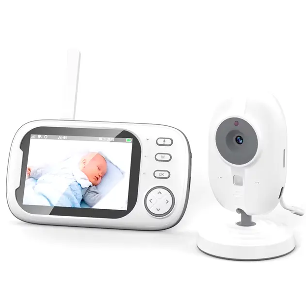 Видеоняня Baby Monitor ABM600 с датчиком звука беспроводная с портативным дисплеем и измерением температуры