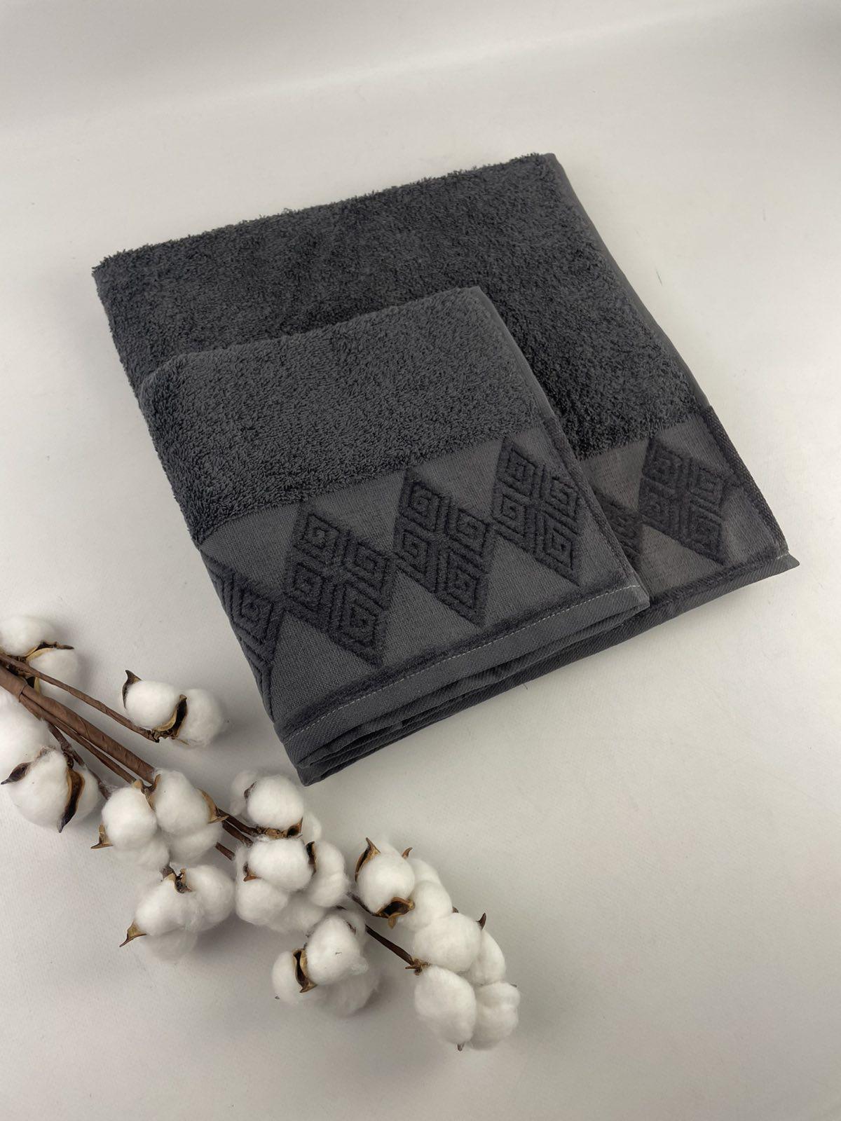 Набір рушників AE Dar 2 шт. у фірмовій коробці Антрацит (CN37552) - фото 1 Набір рушників AE Dar 2 шт. у фірмовій коробці Антрацит (CN37552) - фото 1