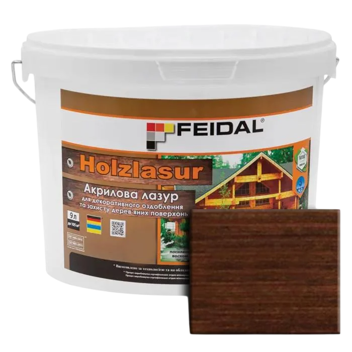 Лазур акрилова Feidal Holzlasur палісандр 9 л (1886455881) - фото 1 Лазур акрилова Feidal Holzlasur палісандр 9 л (1886455881) - фото 1