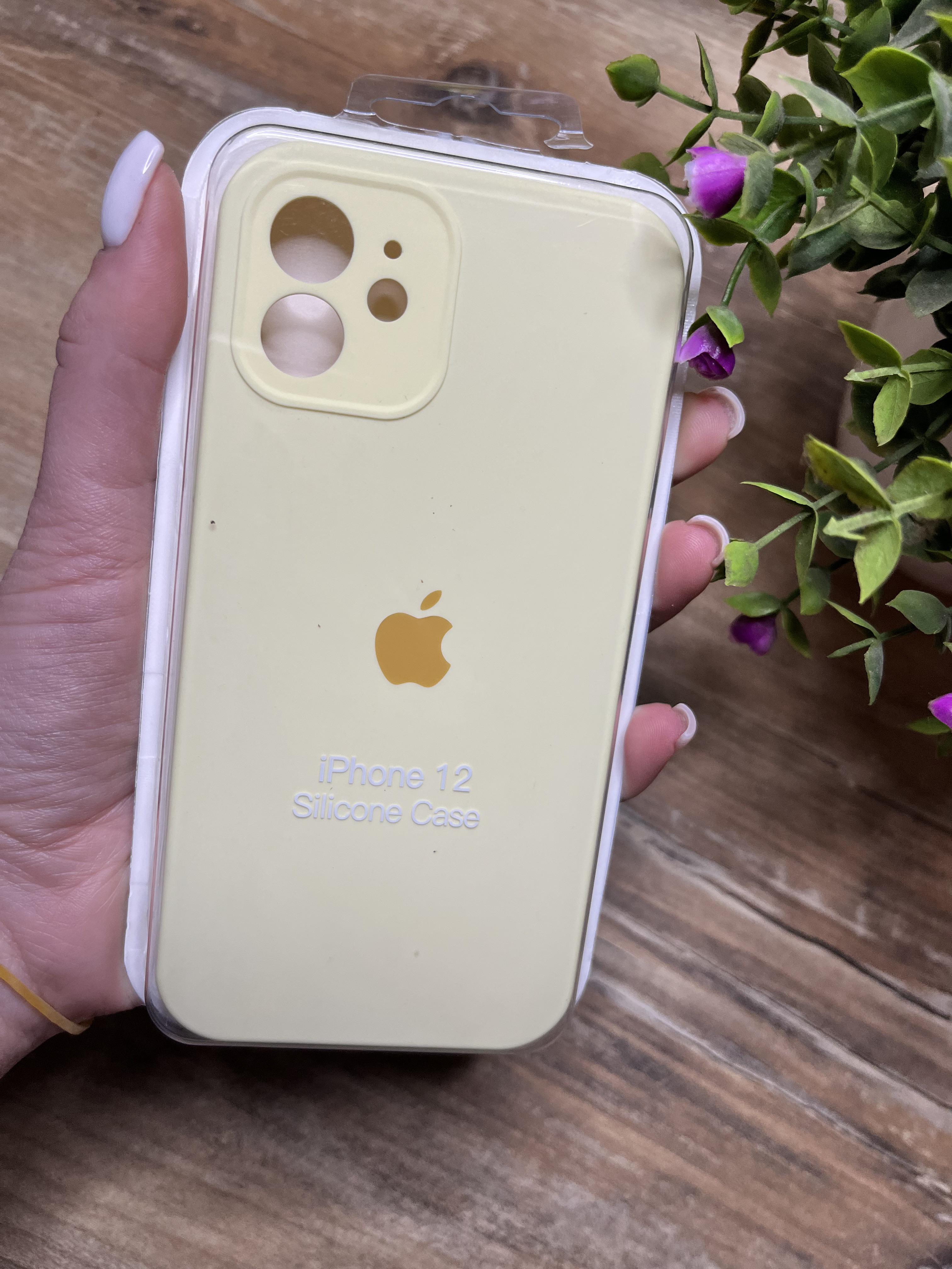 Чехол накладка на iPhone (Айфон) 12 квадратные борта silicone case full camera Apple Чехол накладка на iPhone (Айфон) 12 квадратные борта silicone case full camera Apple