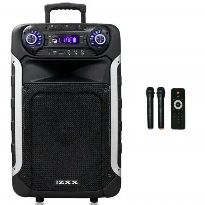 Портативная колонка ZXX 9393/7909 с 2 микрофонами 80 Вт TWS/FM/USB/TF/SD/BT/REC/LED Черный