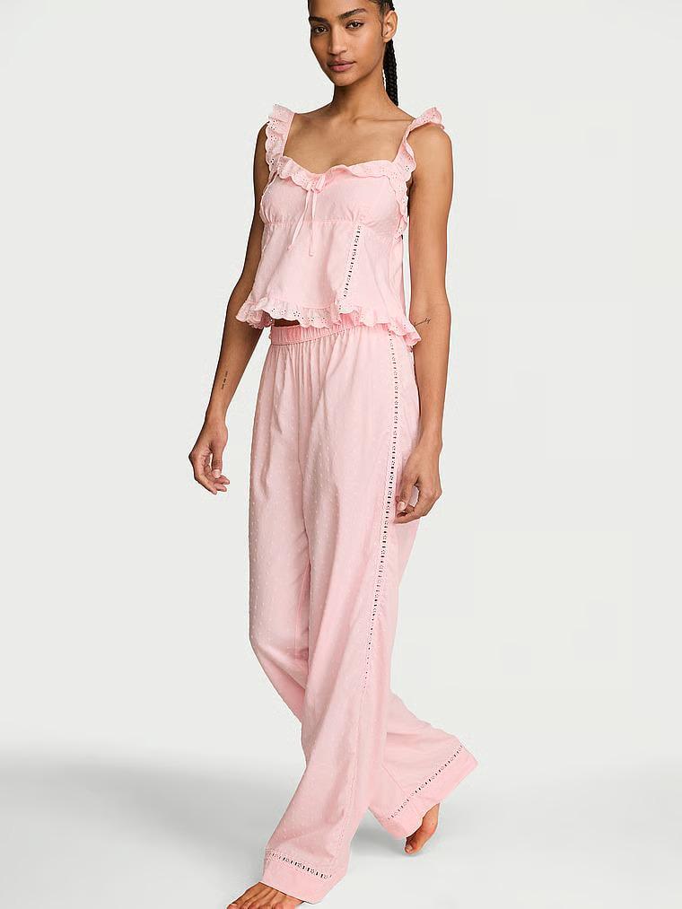 Пижама Victoria's Secret Cotton Dream Tank Long Pajama Set Regular S Розовый (27229927)