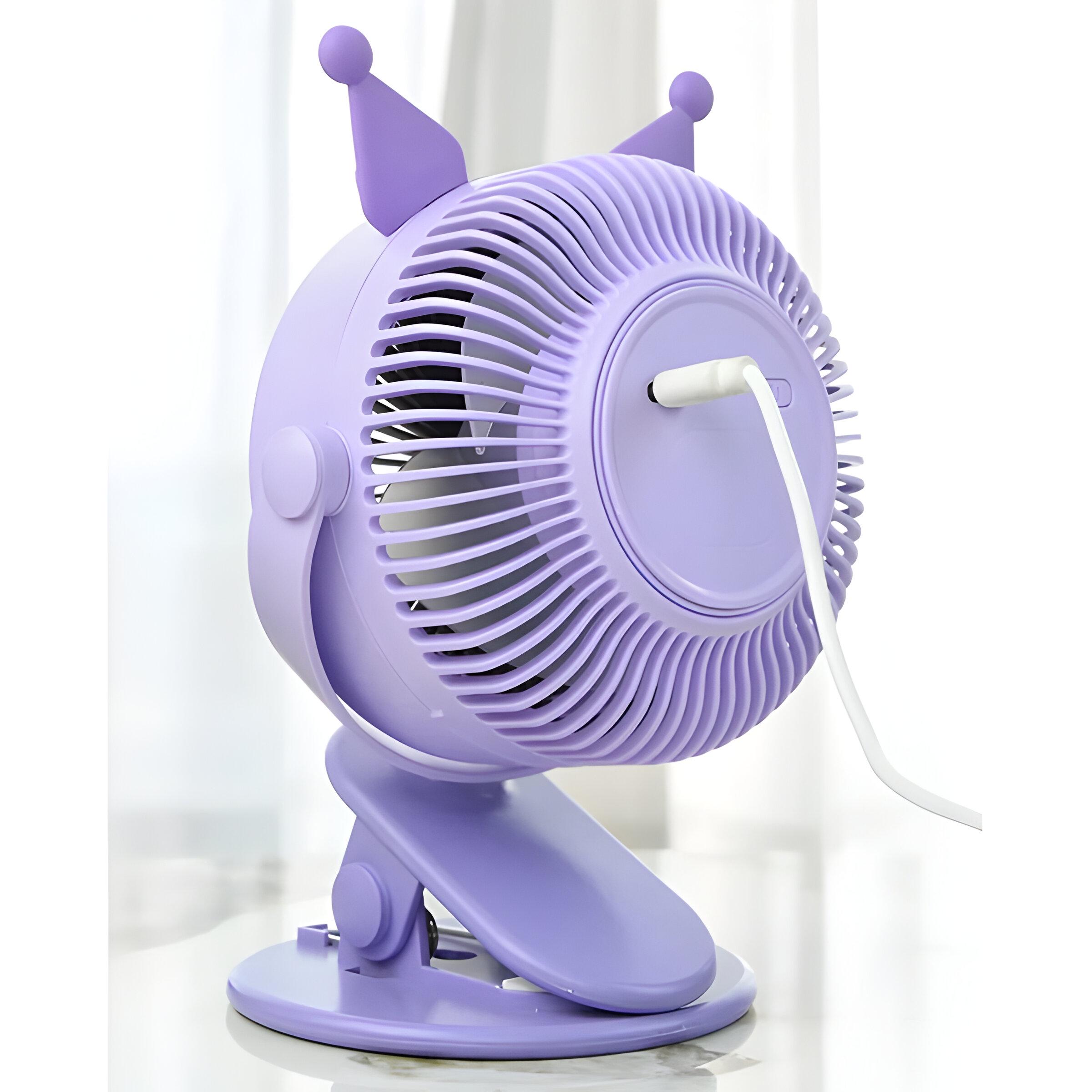 Вентилятор-USB детский настольный Kuromi Фиолетовый (FQ1539B) - фото 3 Вентилятор-USB детский настольный Kuromi Фиолетовый (FQ1539B) - фото 3