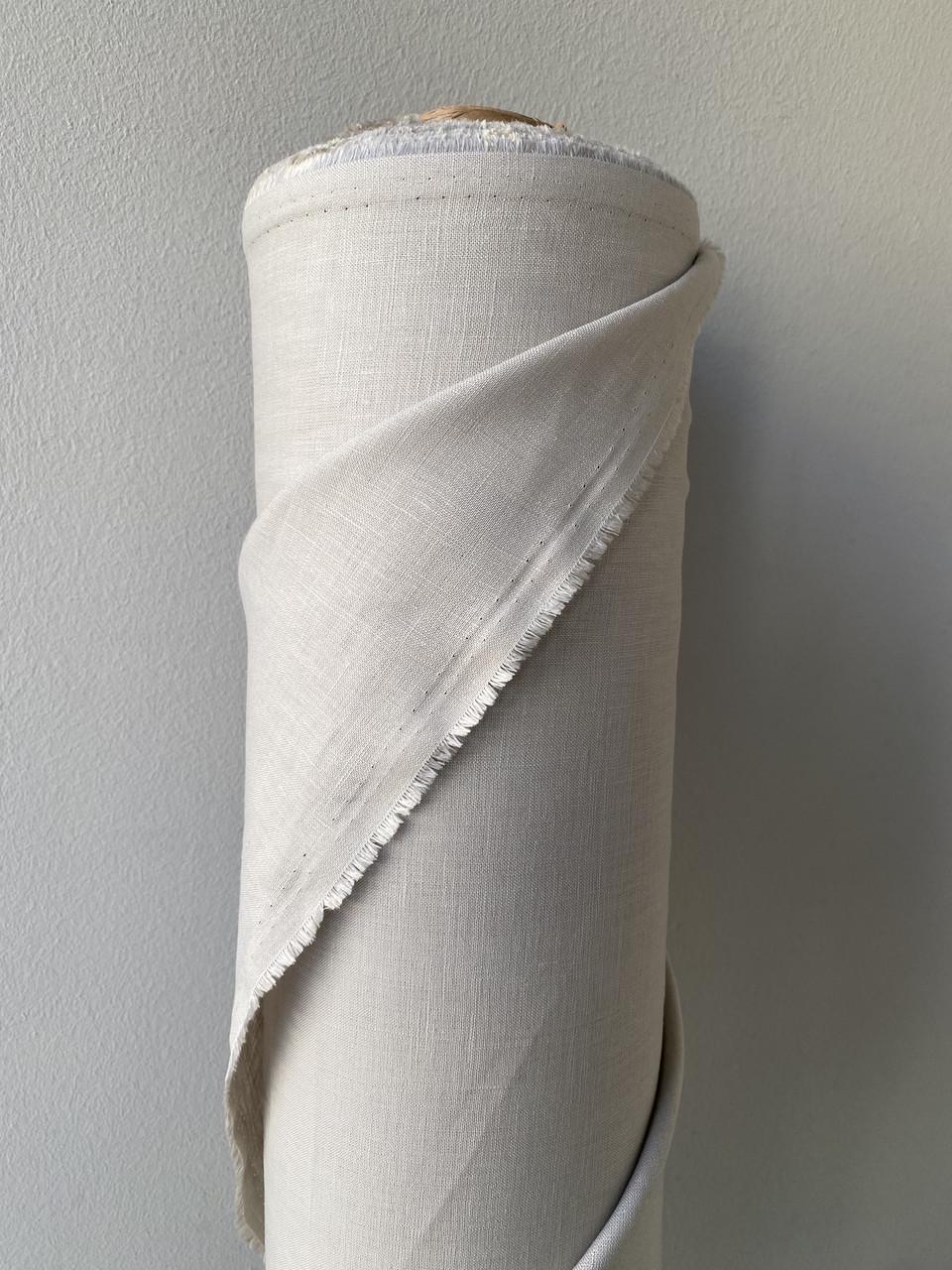 Ткань рубашечно-платьевая LINEN PLUS 100% лен смягчен 143 см 155/394 Серо-бежевый - фото 8