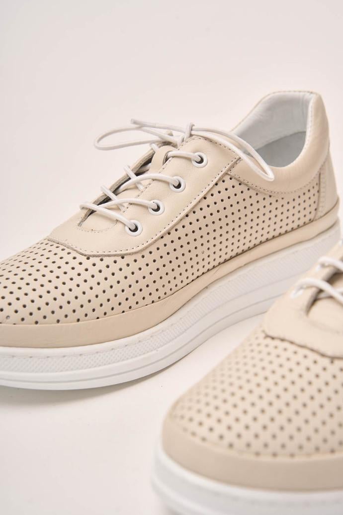 Мокасини жіночі Anna Lucci шкіряні р. 39 Бежевий (195591) - фото 5