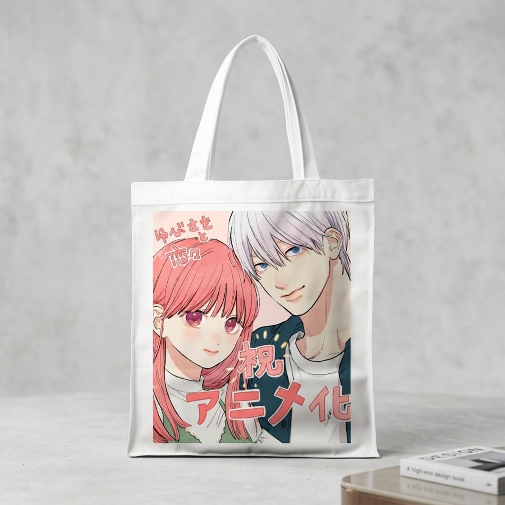 Сумка-шопер Yubisaki to Renren из льна Белый (11859)