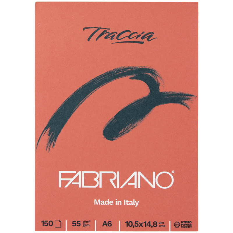 Альбом для каллиграфии и графики Fabriano TRACCIA склейка 55 г/кв. м 150 л. А6 Белый (19100665)