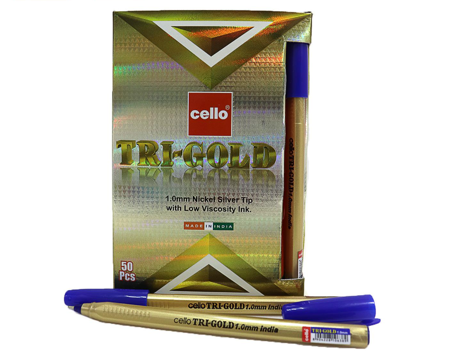 Ручка Cello Tri-mate-Gold 1,0 мм 50 шт. Синій (MTT-184353)