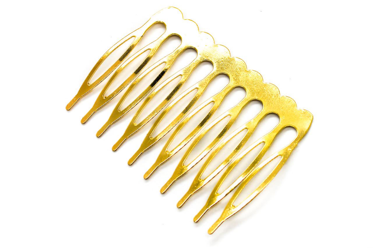 Основа для гребешка Античная 10 зубчиков 54х39 мм 8 шт. Золотой (ФВ5439г49)
