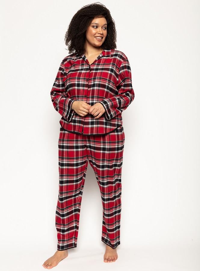 Піжама жіноча Cyberjammies Windsor 9443-9444 22 у клітку 4XL Червоний (5051877423992)