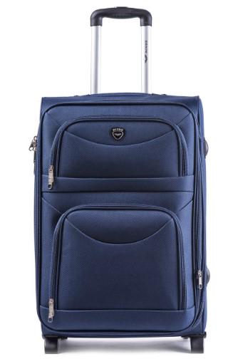 Валіза текстильна Wings 6802 M на 2 колесах Синій (CETKNWI6802MS2SIN) - фото 3