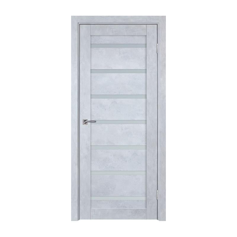 Дверное полотно TD ТД-207 R МДФ 2000х900 мм Серый/Белое стекло (5360811)