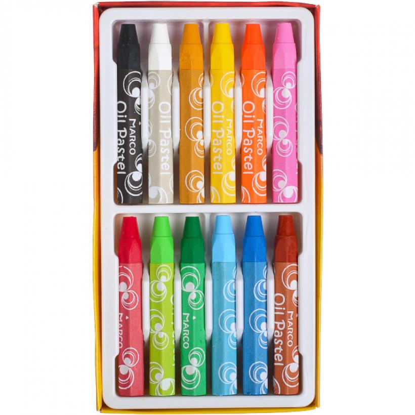 Пастель масляная Marco Bright&Smooth 12 цветов (1100OP-12CB) - фото 3