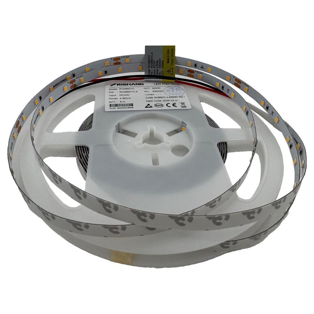 Светодиодная лента 2835-60-IP20-WW-8-24 RV0860TC-A 3000K (16997)