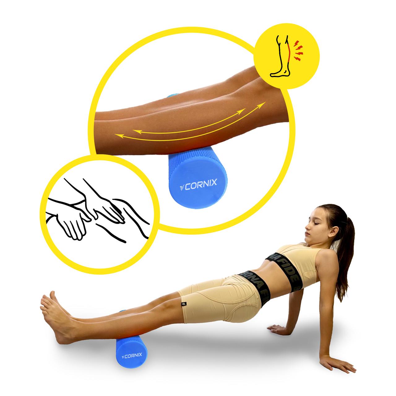 Массажный ролик Cornix EVA+ 60x15 см Navy Blue (XR-0309) - фото 10 Массажный ролик Cornix EVA+ 60x15 см Navy Blue (XR-0309) - фото 10