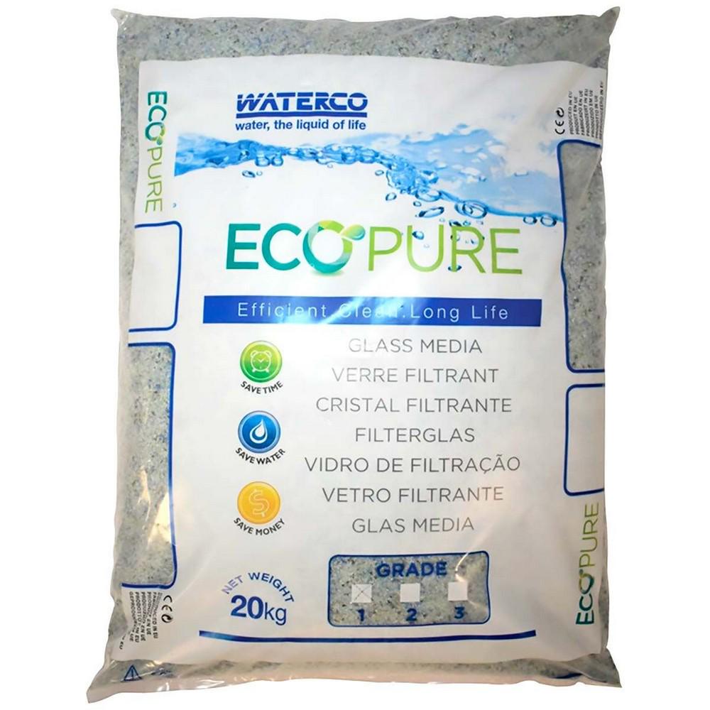 Стеклянный песок Waterco EcoPure фракция 0,5-1 мм мешок 20 кг Стеклянный песок Waterco EcoPure фракция 0,5-1 мм мешок 20 кг