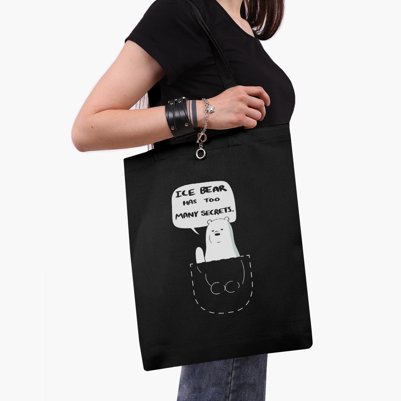 Эко сумка шоппер We Bare Bears 41x35 см Черный (9227-2904-BK)