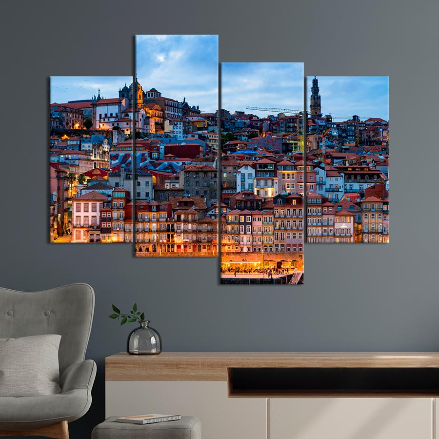 Картина город Архитектура Лиссабона 149x106 см (A627-4)